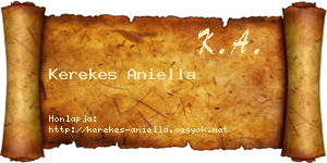 Kerekes Aniella névjegykártya